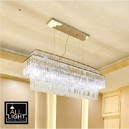 ติดตั้งโคมไฟถาดคริสตัล